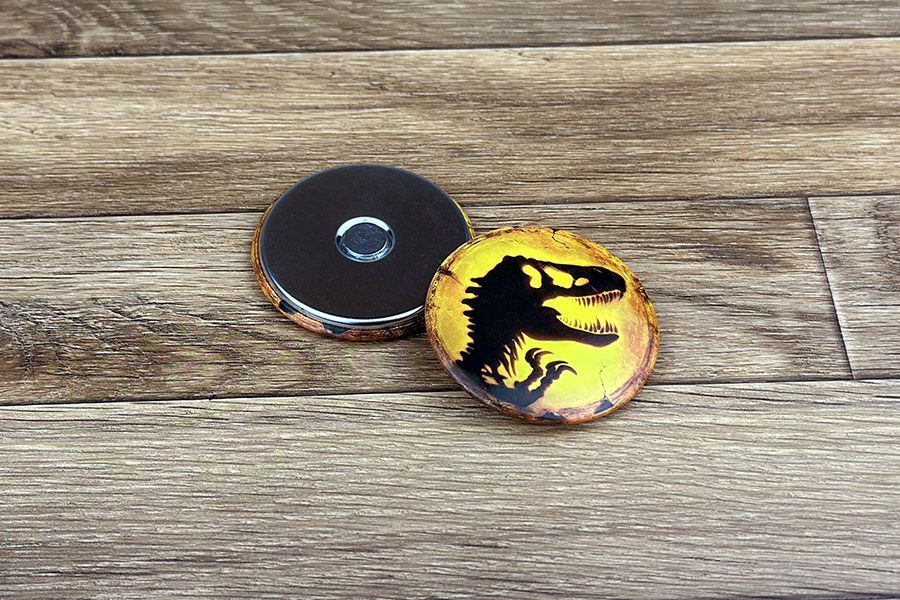 buttons voor Jurassic World met magnetische achterkant (koelkast magneet)